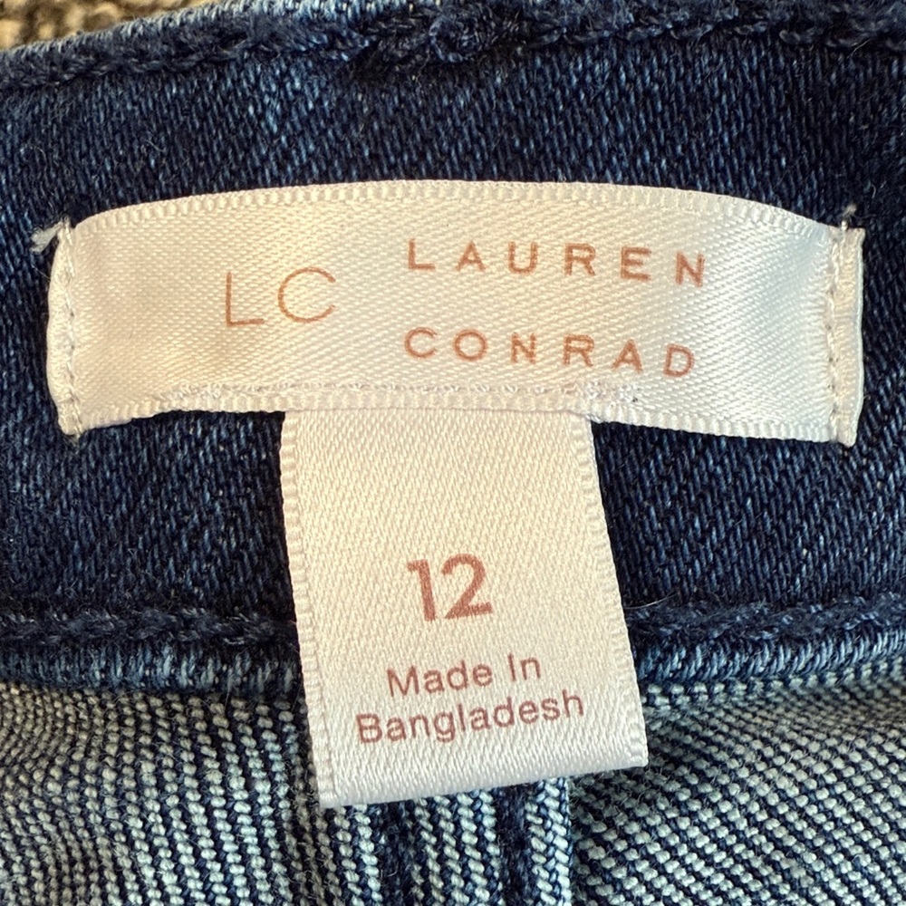 LC Lauren Conrad High Rise Skinny Jeans, SIZE 12, dark wash - Picture 5 of 9